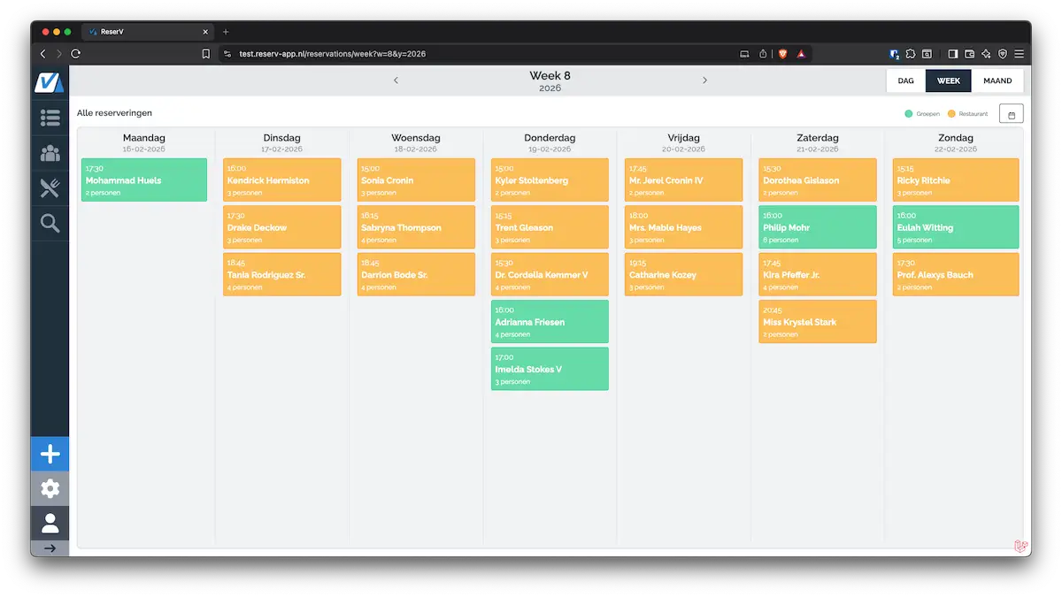Betaalbaar reserveringssysteem zonder verborgen kosten